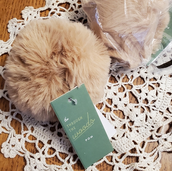 Rare! Anthropologie Pick-a-pom Faux Fur Topper - Taupe - Picture 5 of 9